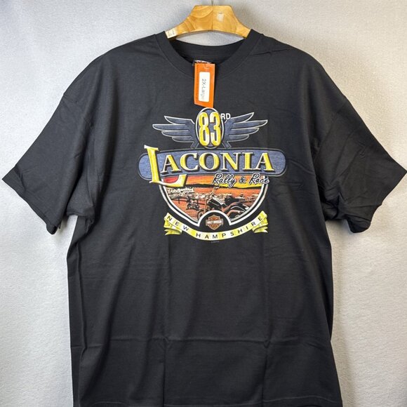 Harley Davidson Tshirt Mens Size XXL 2XL 83rd Laconia Rally & Race New Hampshire - Picture 1 of 11